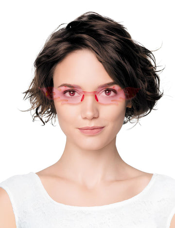 Felnőtt rózsaszín láng szemüveg