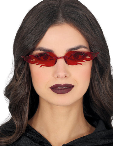 Felnőtt vörös láng szemüveg