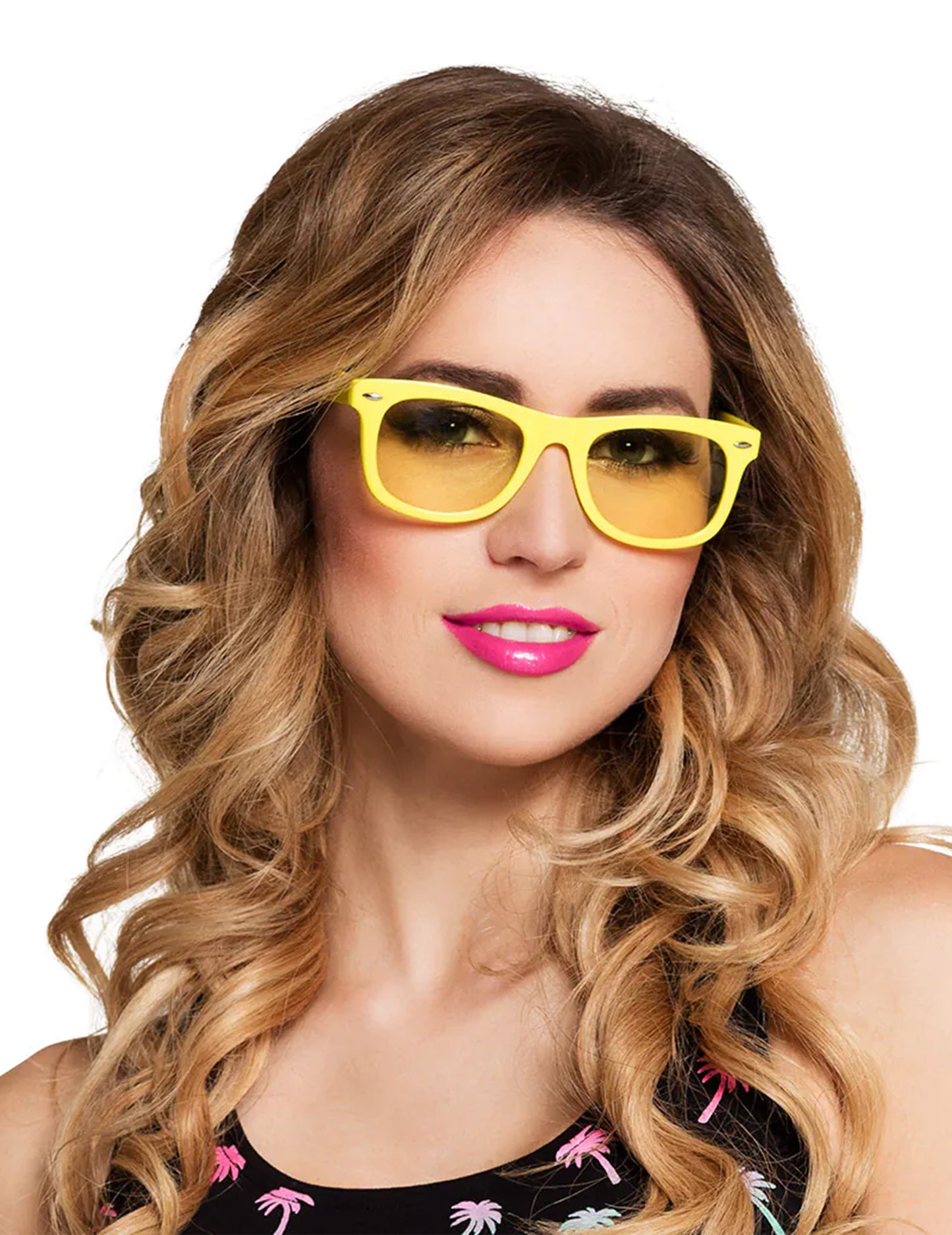 A 80 -as évek felnőtt fluoreszkáló sárga szemüvegei