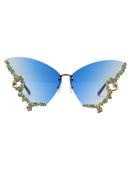 Felnőtt strasszköves pillangó szemüveg 