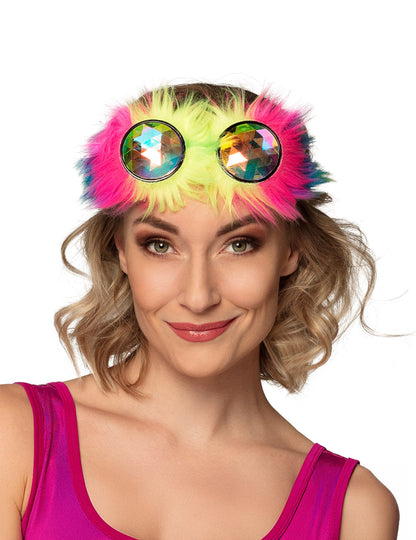 Többszínű rave party szemüveg