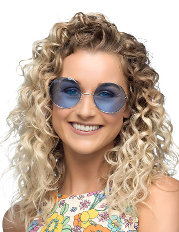 Óriás hippi kék kerek szemüveg