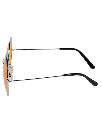 Óriási, kerek, narancssárga hippi szemüveg