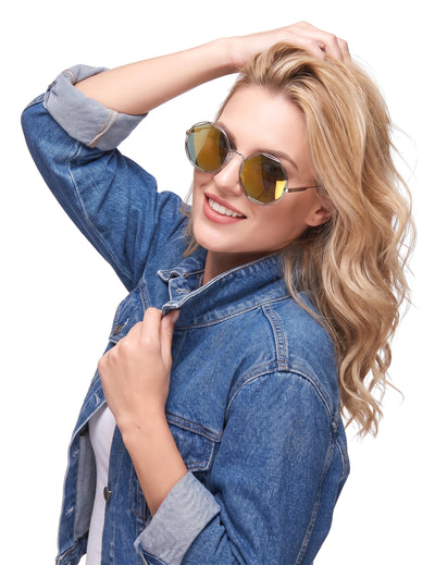 Retro fém ezüst fém Glassesadulte
