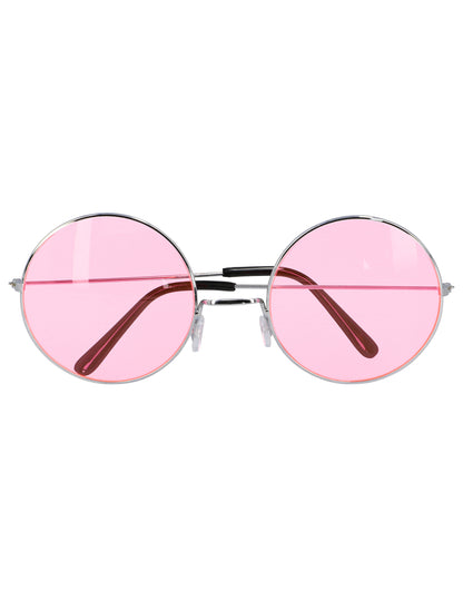 Vue de face des lunettes rondes hippies géantes
