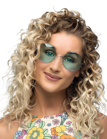 Óriás hippi zöld kerek szemüveg