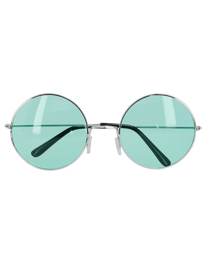 Vue de face des lunettes rondes géantes hippies