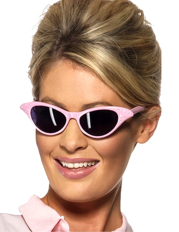 Rózsaszín retro szemüveg felnőtteknek strasszokkal