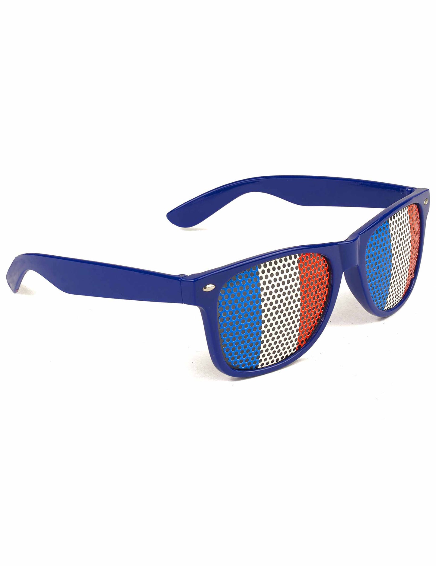Lunettes supporter drapeau France pour adulte bleues à verres tricolores