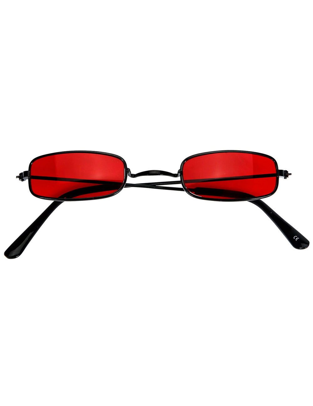 Lunettes de vampire pour adulte rouges avec monture noire
