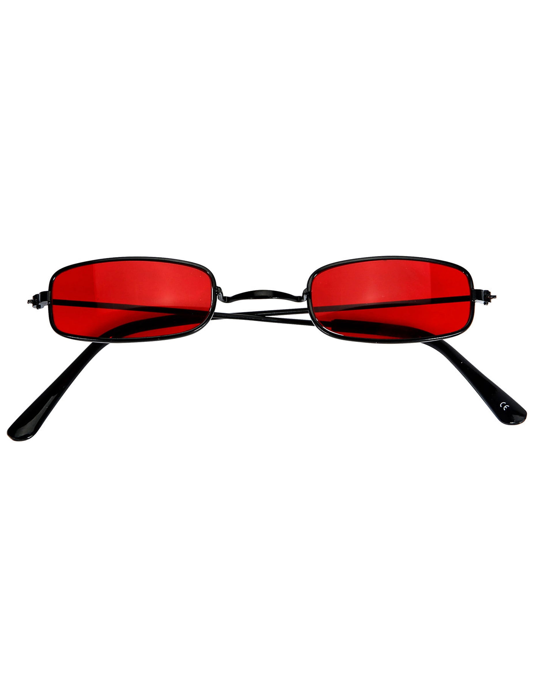 Lunettes de vampire pour adulte rouges avec monture noire