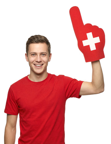 Svájci szurkolói habkéz felnőtteknek 