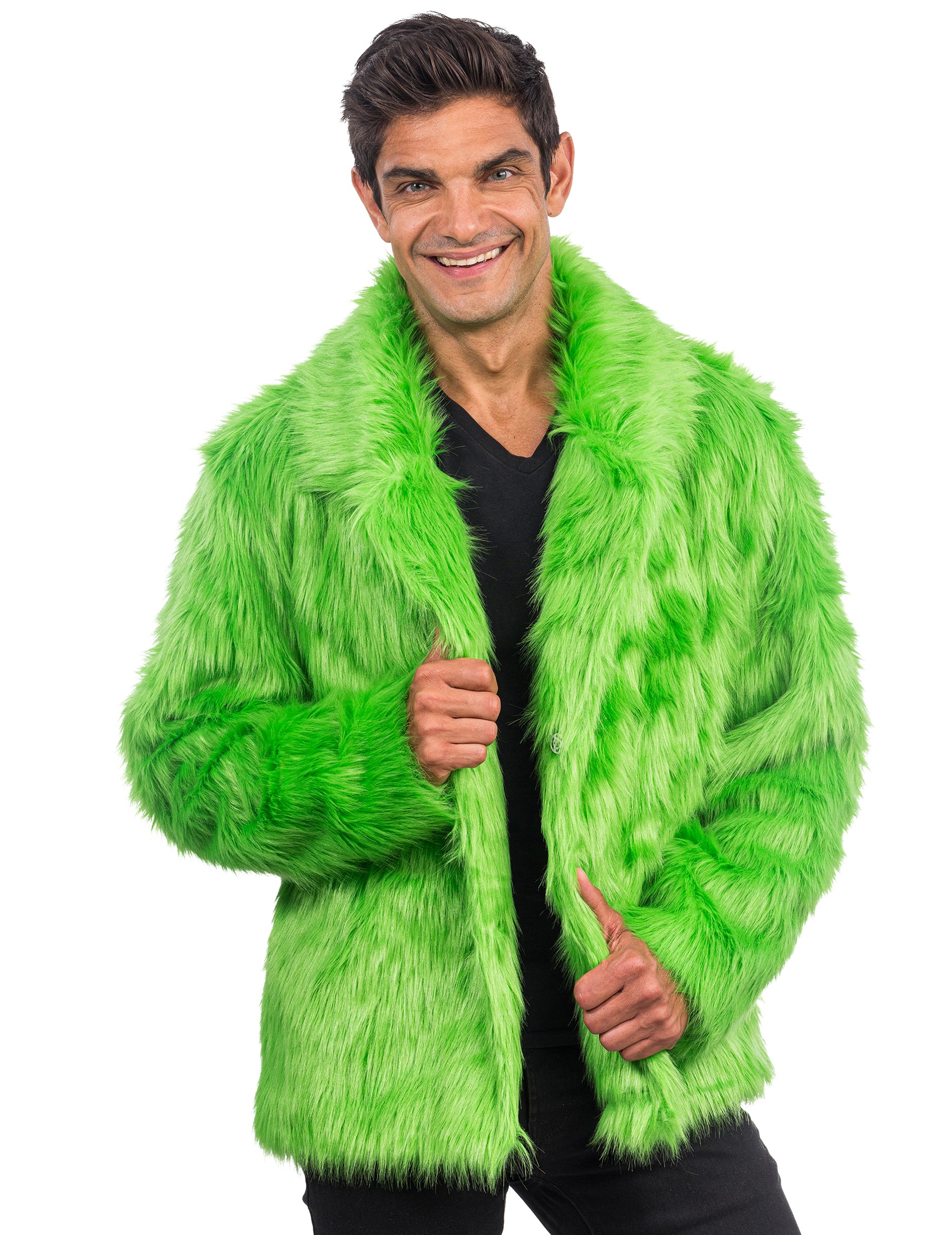 Manteau en fausse fourrure pour adulte vert