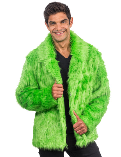 Manteau en fausse fourrure pour adulte vert