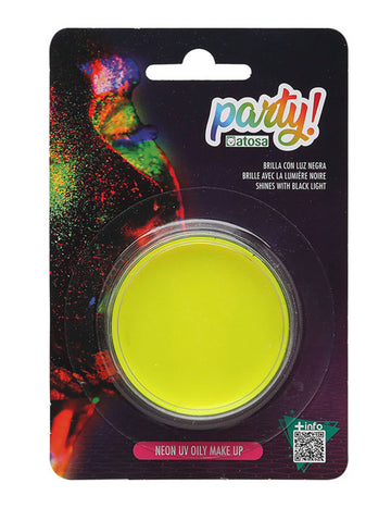Maquillage néon jaune fluo réactif aux UV
