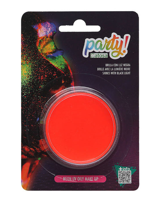 Maquillage néon pour fête orange fluo