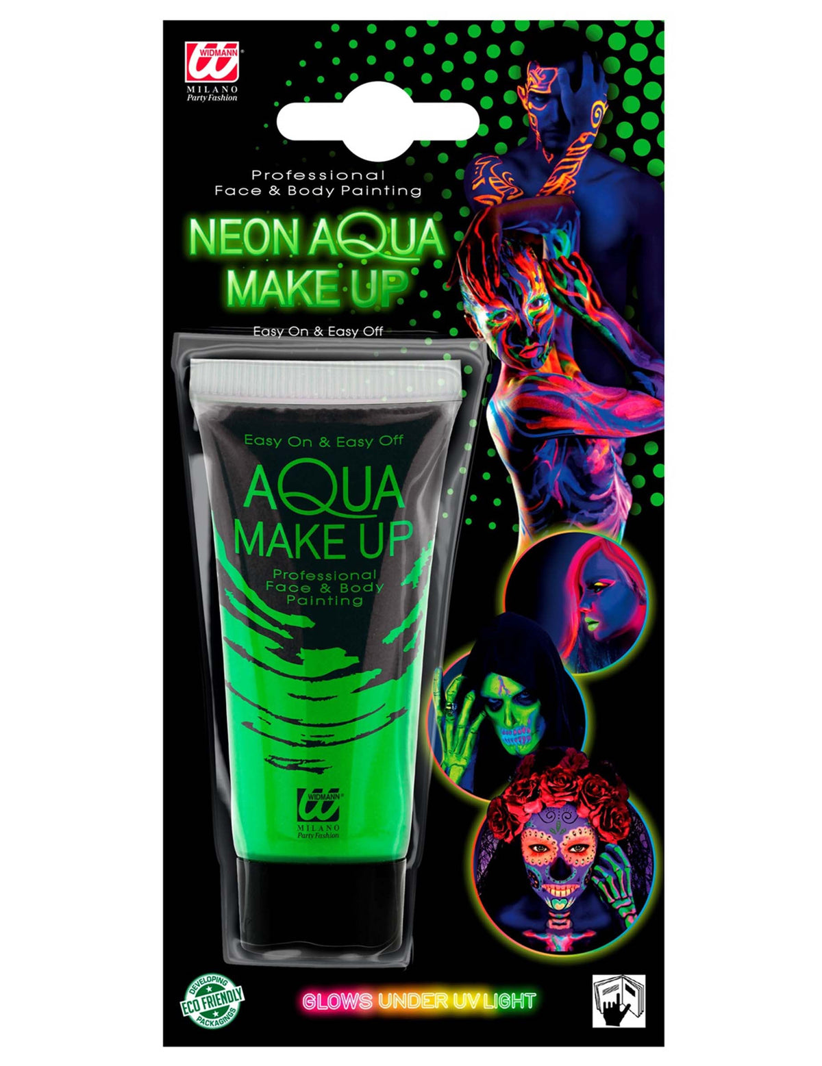 Vue de l'emballage du Maquillage néon pour adulte