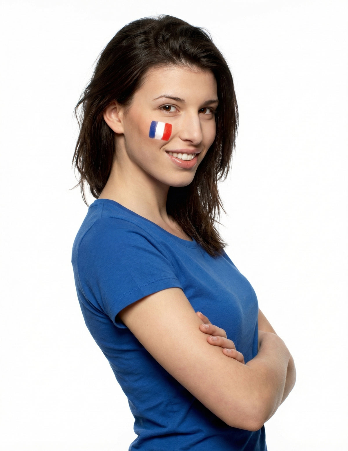 Maquillage supporter France pour femme bleu blanc rouge