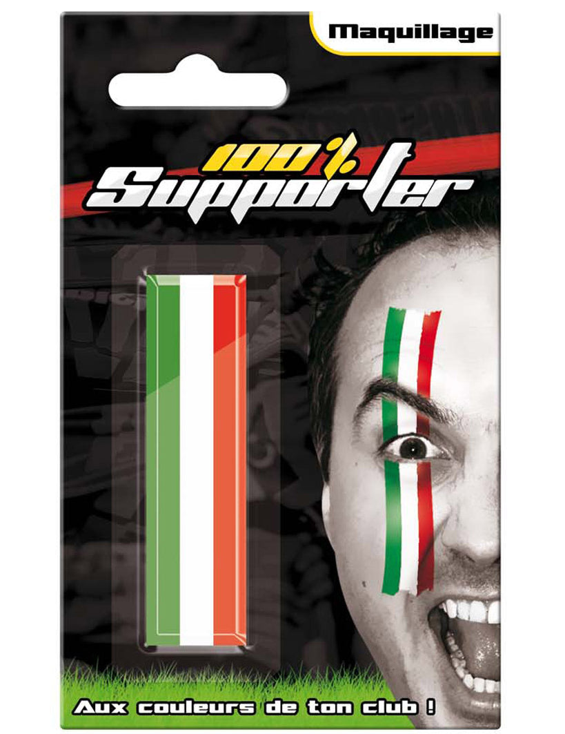 Maquillage supporter Italie pour adulte vert blanc rouge