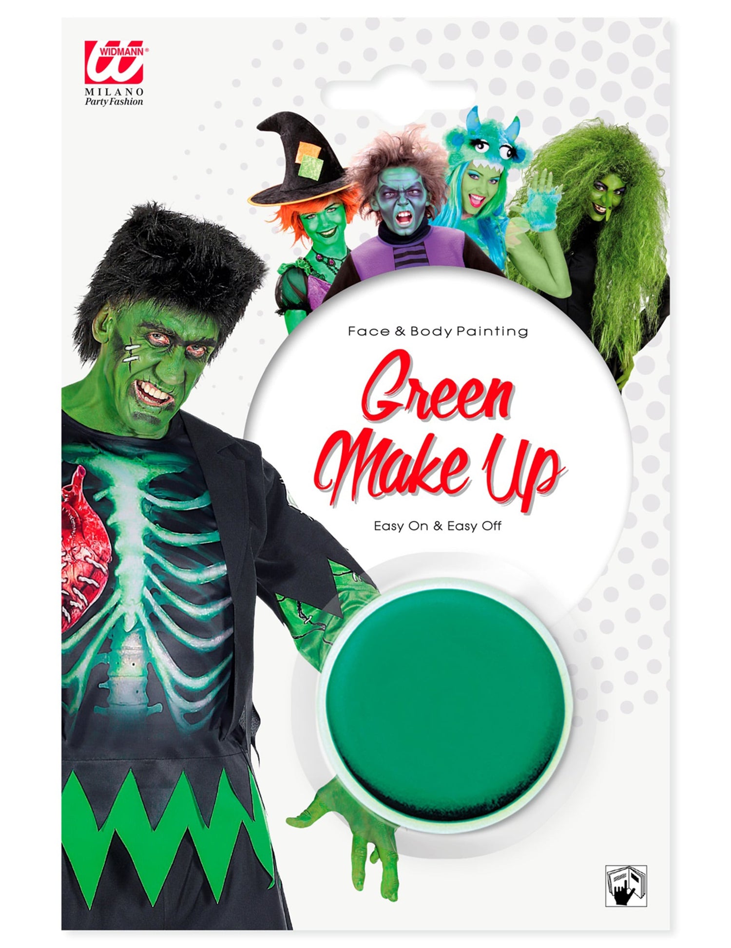 Maquillage de monstre pour adulte vert 9,6 ml