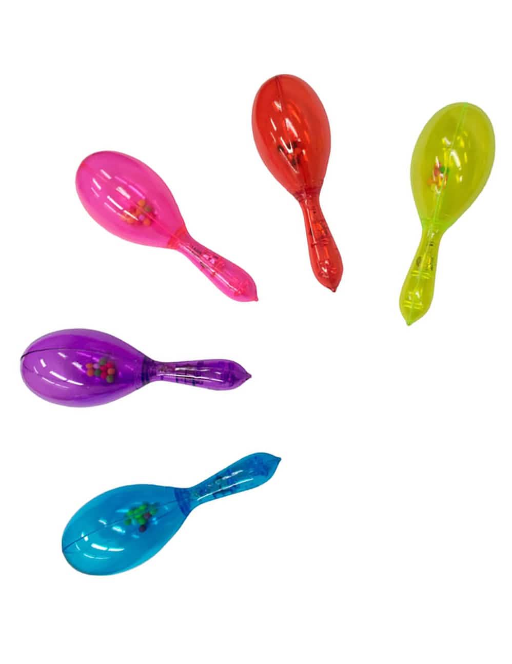 Színes, világító, áttetsző maracas sokszínű ünnepségre