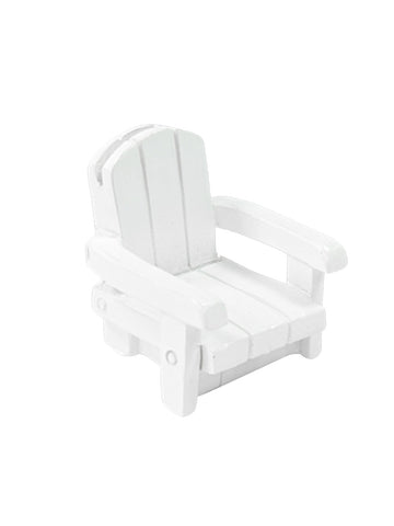 Marque-place chaise de plage pour décoration de table blanche en résine