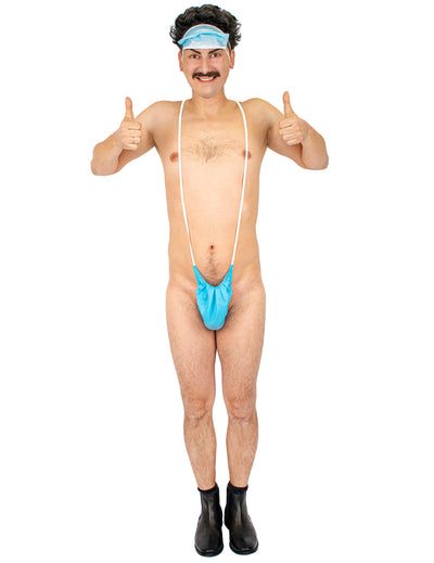 Mankini bleu pour homme bleu turquoise