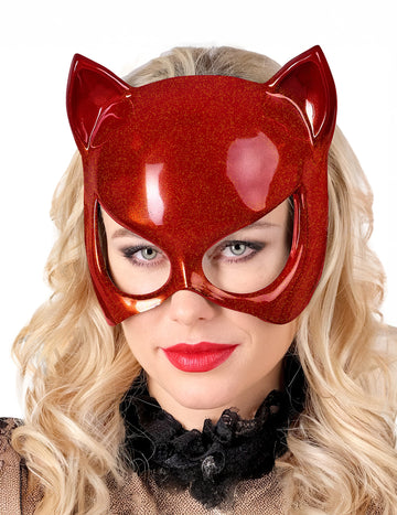 Felnőtt piros macska maszk