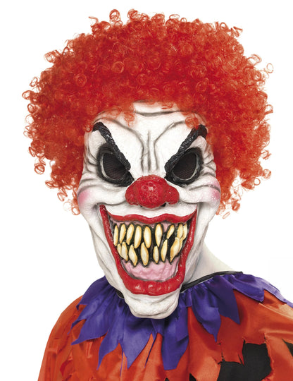 Félelmetes vörös hajú bohóc maszk Halloween