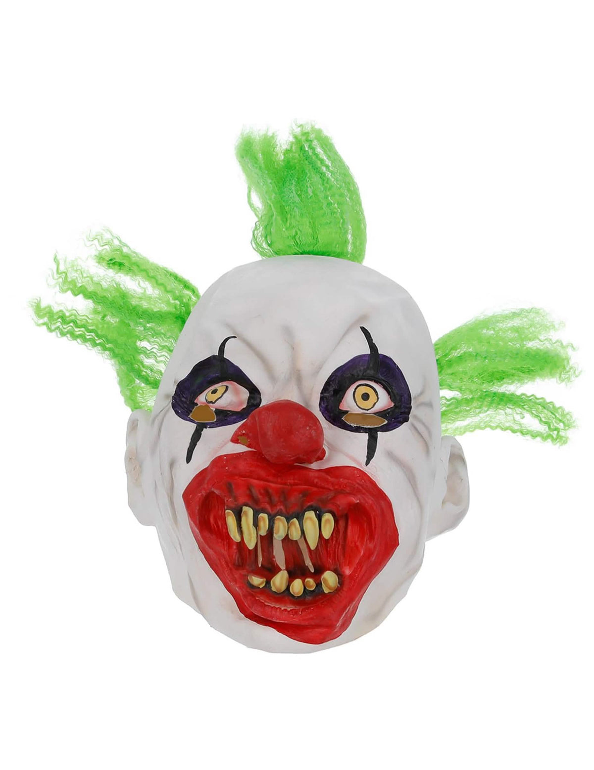 Rémisztő bohócmaszk arcának közeli képe