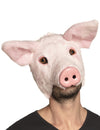 Masque cochon peluche pour adulte rose