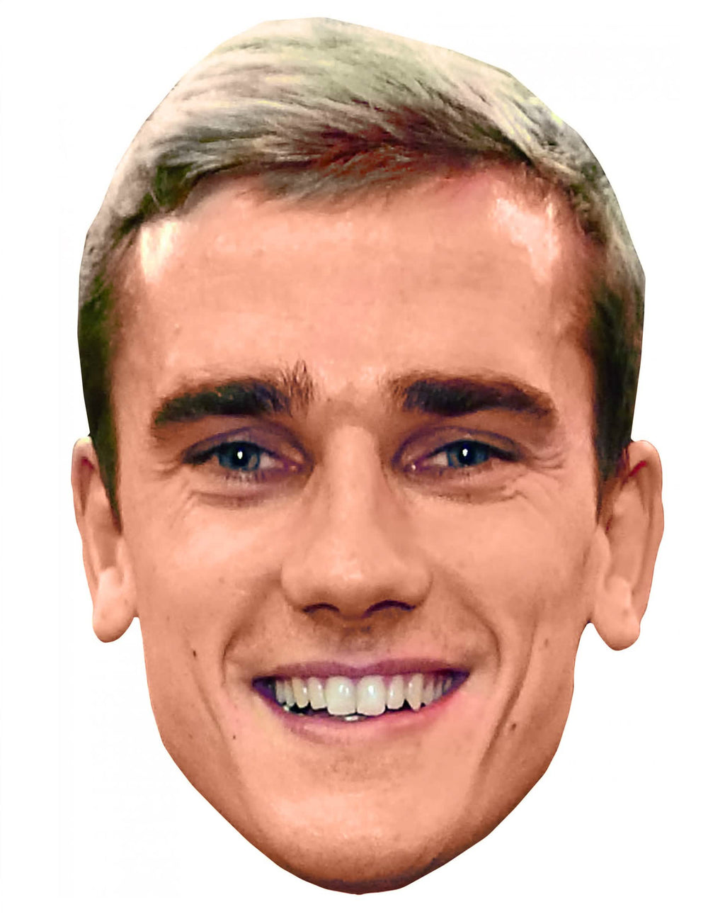 Kartonmaszk Antoine Griezmann felnőtt számára, mosolygó, élethű arccal