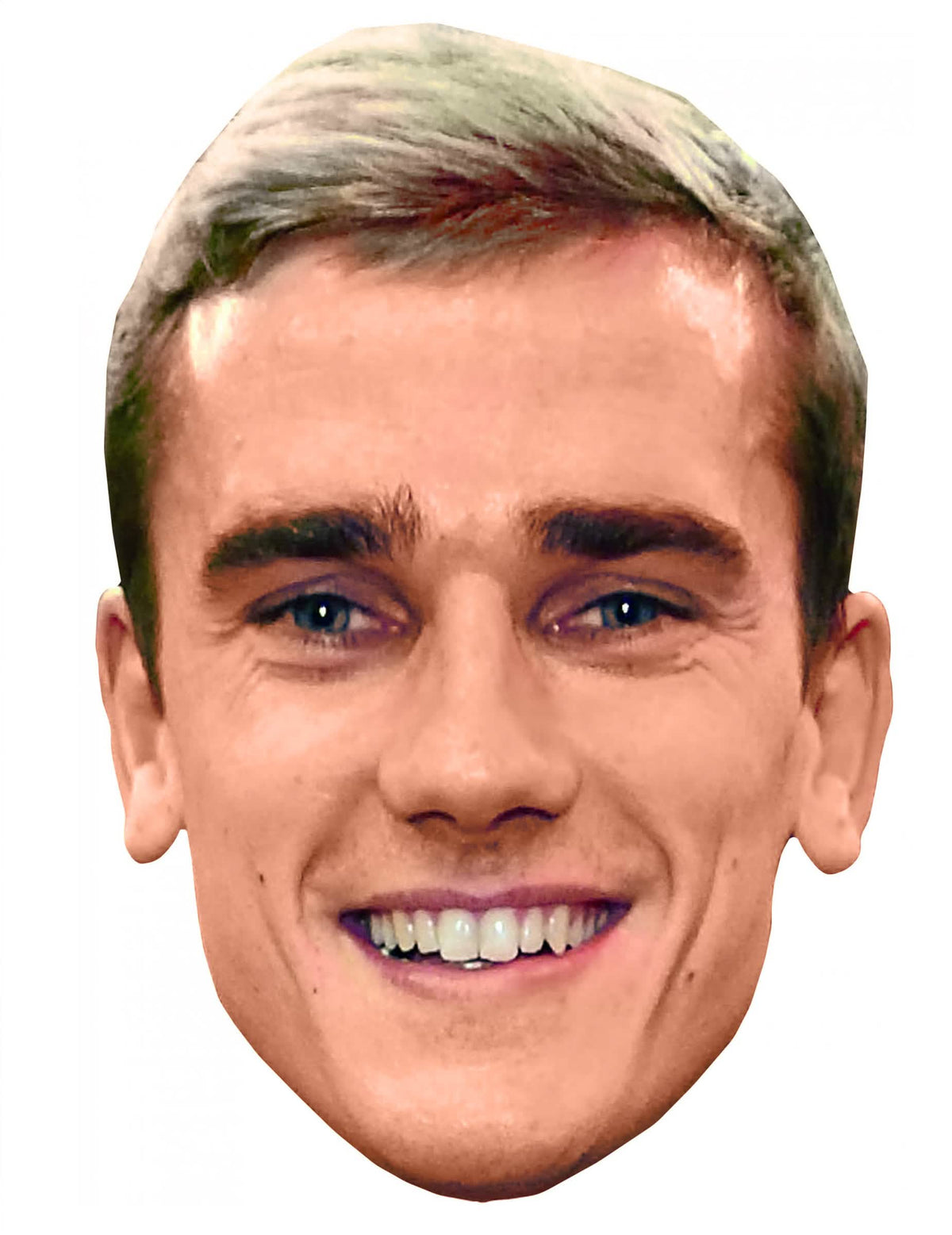 Kartonmaszk Antoine Griezmann felnőtt számára, mosolygó, élethű arccal