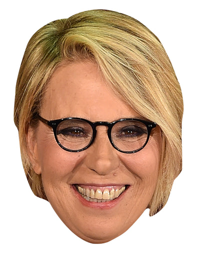 Karton Maria De Filippi maszk felnőtteknek, szőke, fekete szemüveggel