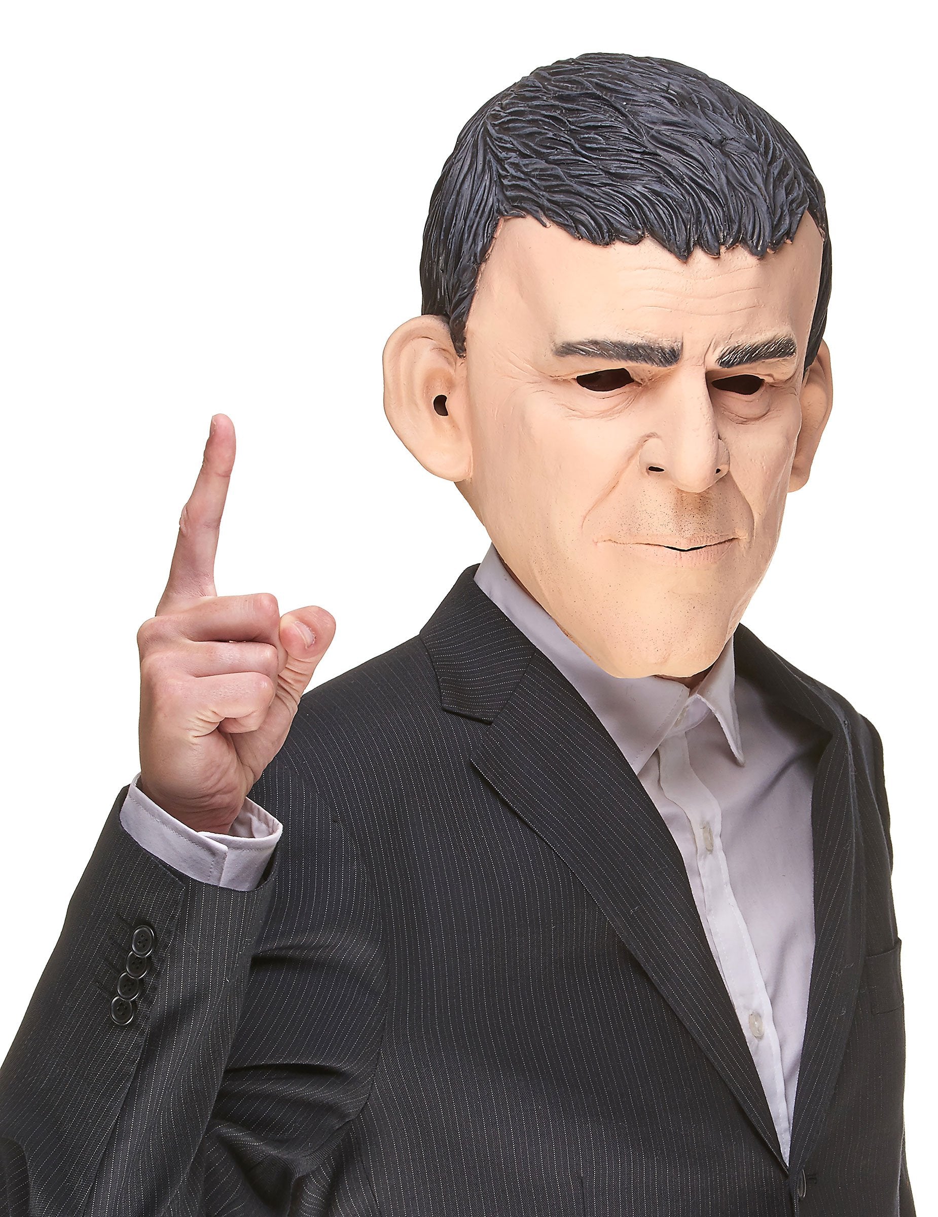 Masque humoristique en latex Manuel pour adulte couleur chair et noir