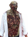 Vue de profil du masque intégral et buste zombie