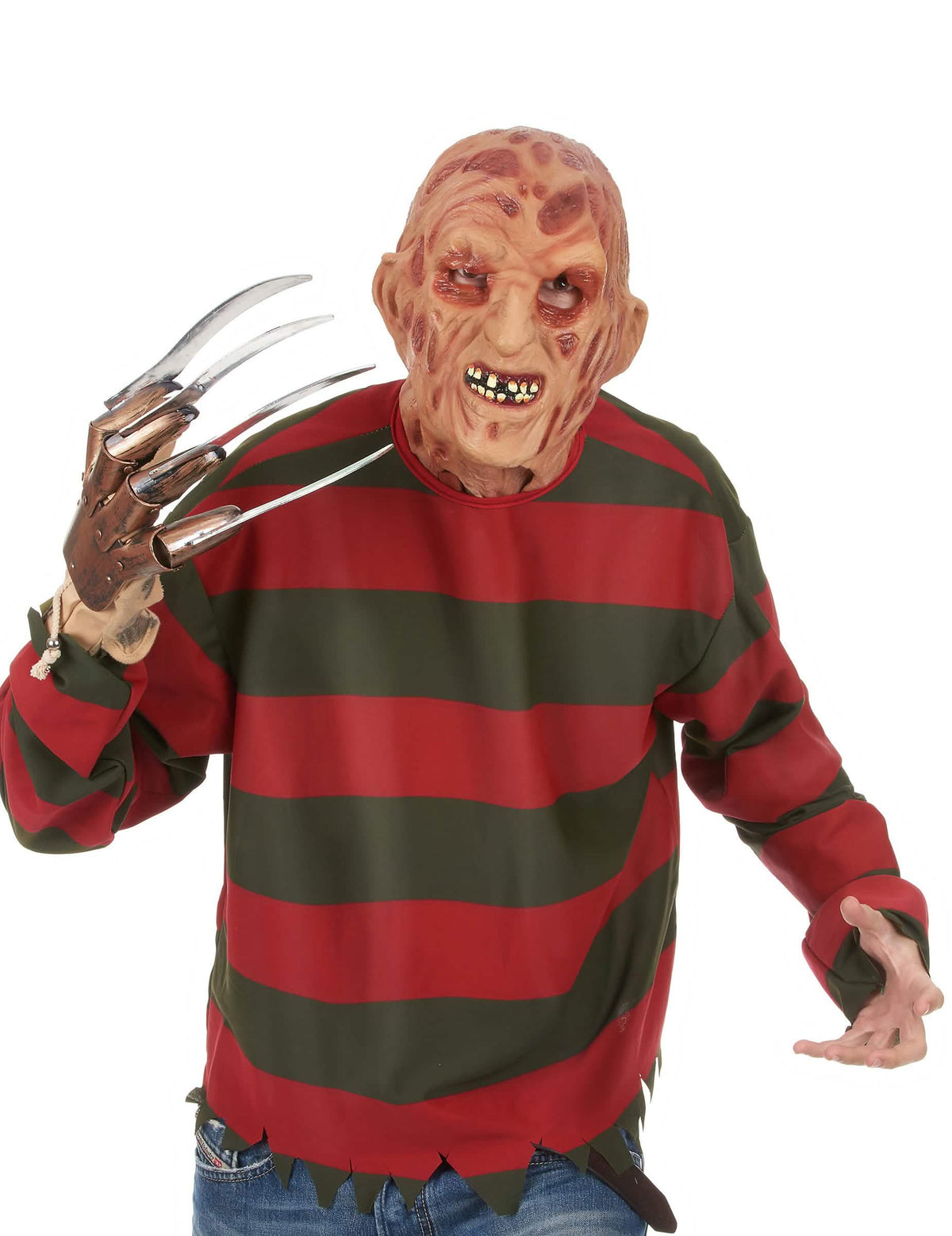 Freddy Krueger teljes arcmaszk felnőtt bézs égett arc hatású
