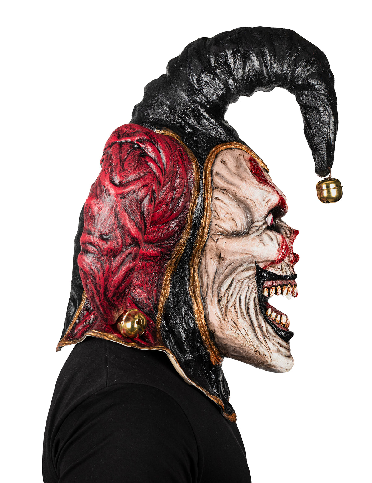 Vue de profil du masque intégral joker démoniaque