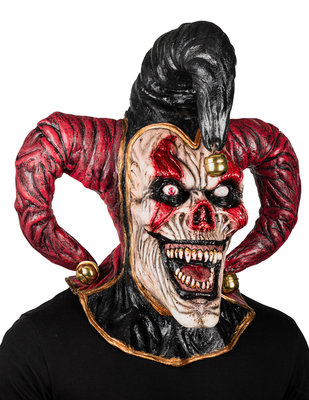 Vue de face du masque intégral joker démoniaque