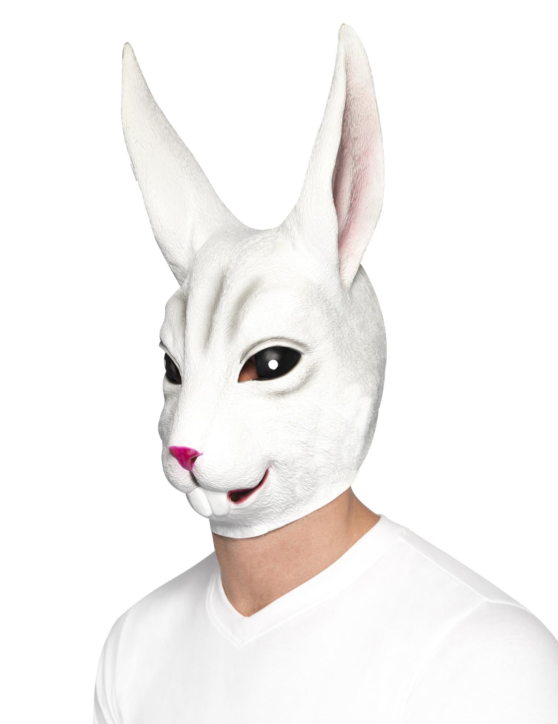 A felnőtt nyúlmaszk háromnegyedes nézete