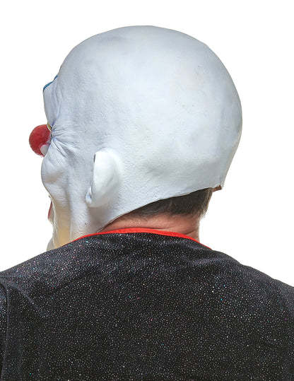 Vue de dos du masque latex clown diabolique