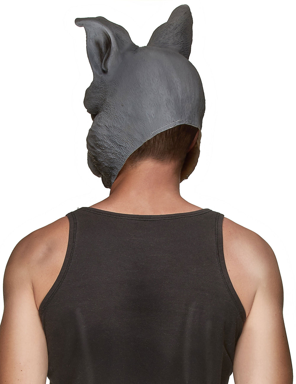 Vue de dos du masque latex lapin