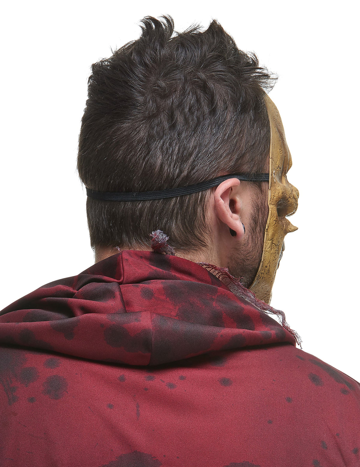 Vue de dos du masque latex squelette mangeur de reptiles