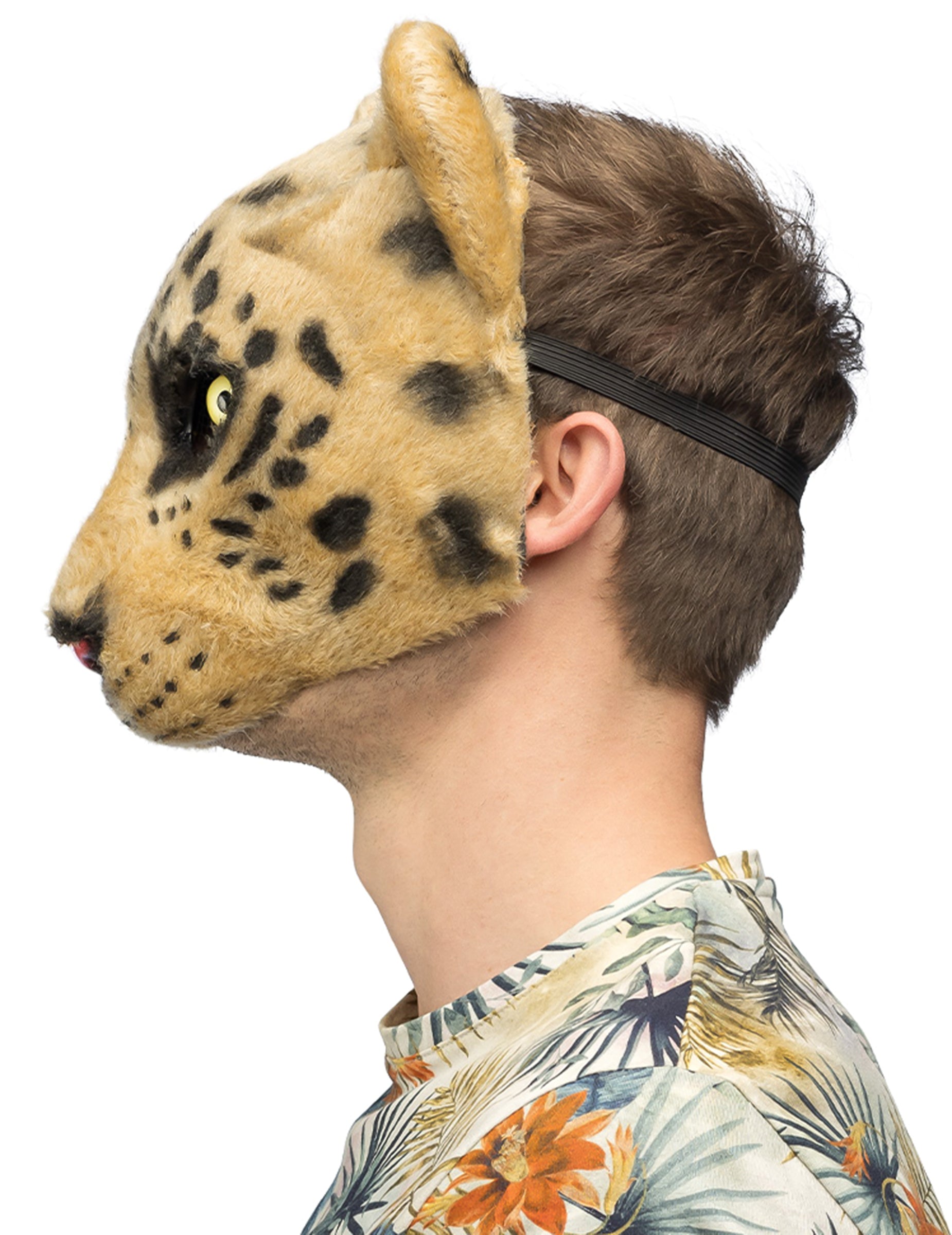 Vue de profil du Masque Léopard pour adultes et enfants