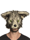 Vue de face du masque loup-garou peluche