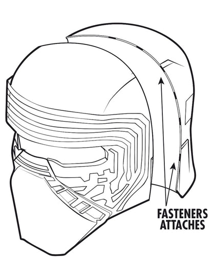 Luxus, kétrészes Kylo Ren Star Wars VII™ sisakmaszk felnőtteknek