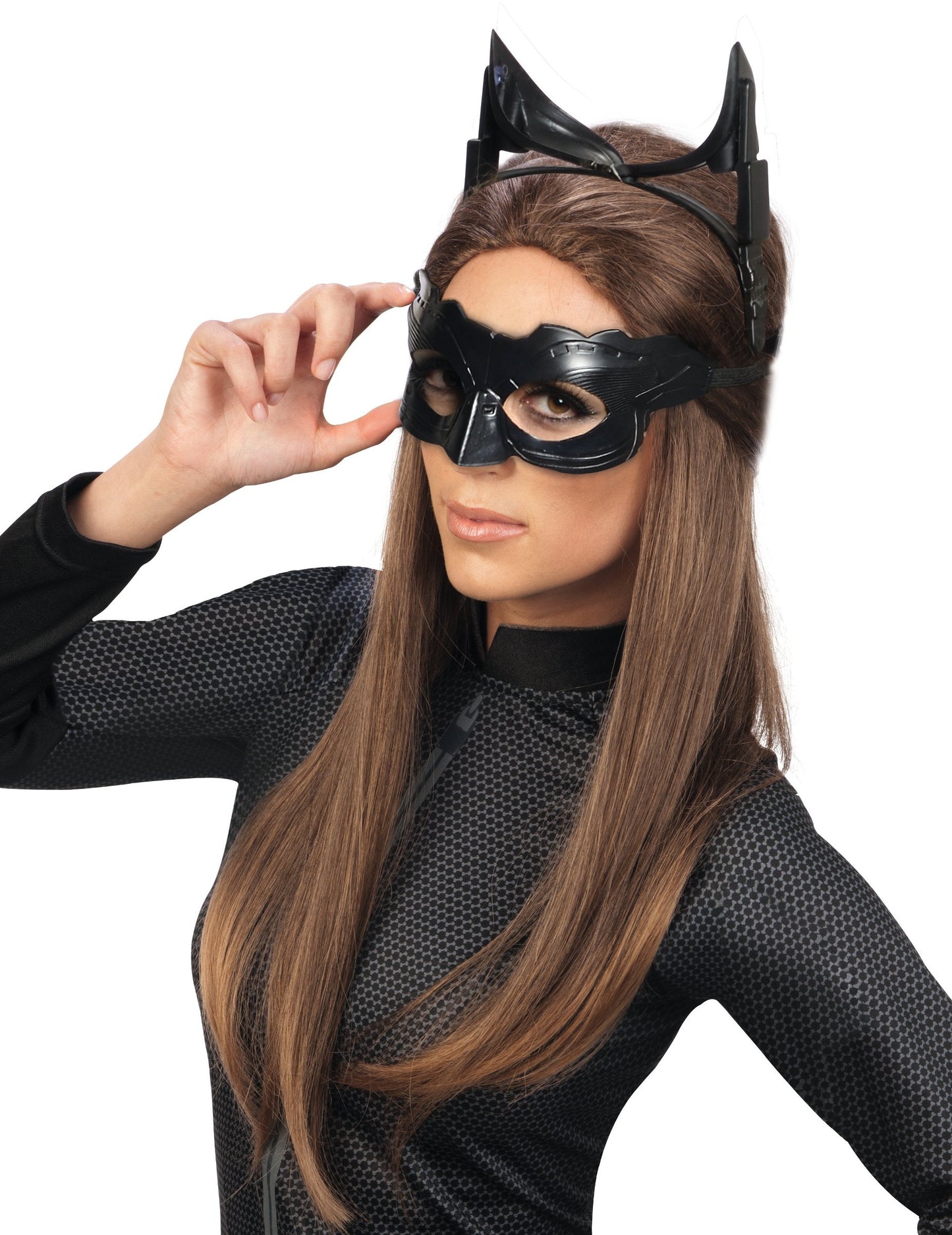 Masque luxe Catwoman The Dark Knight Rises pour adulte noir