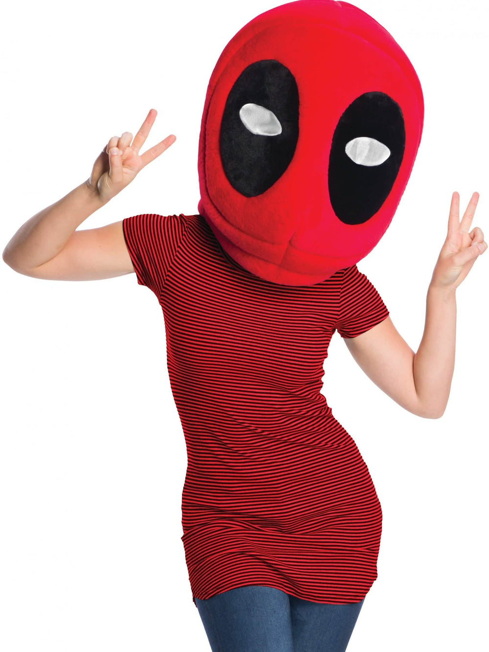Deadpool kabalafigura felnőtt piros és fekete plüss maszkja
