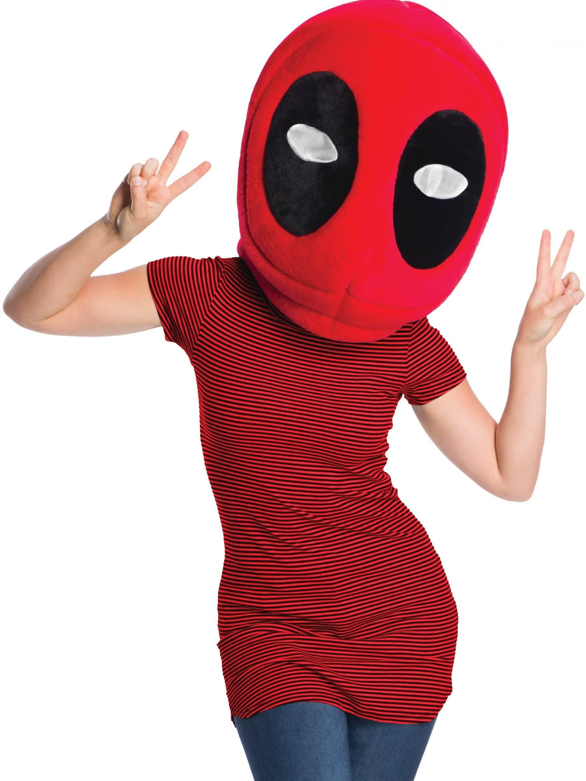 Deadpool kabalafigura felnőtt piros és fekete plüss maszkja