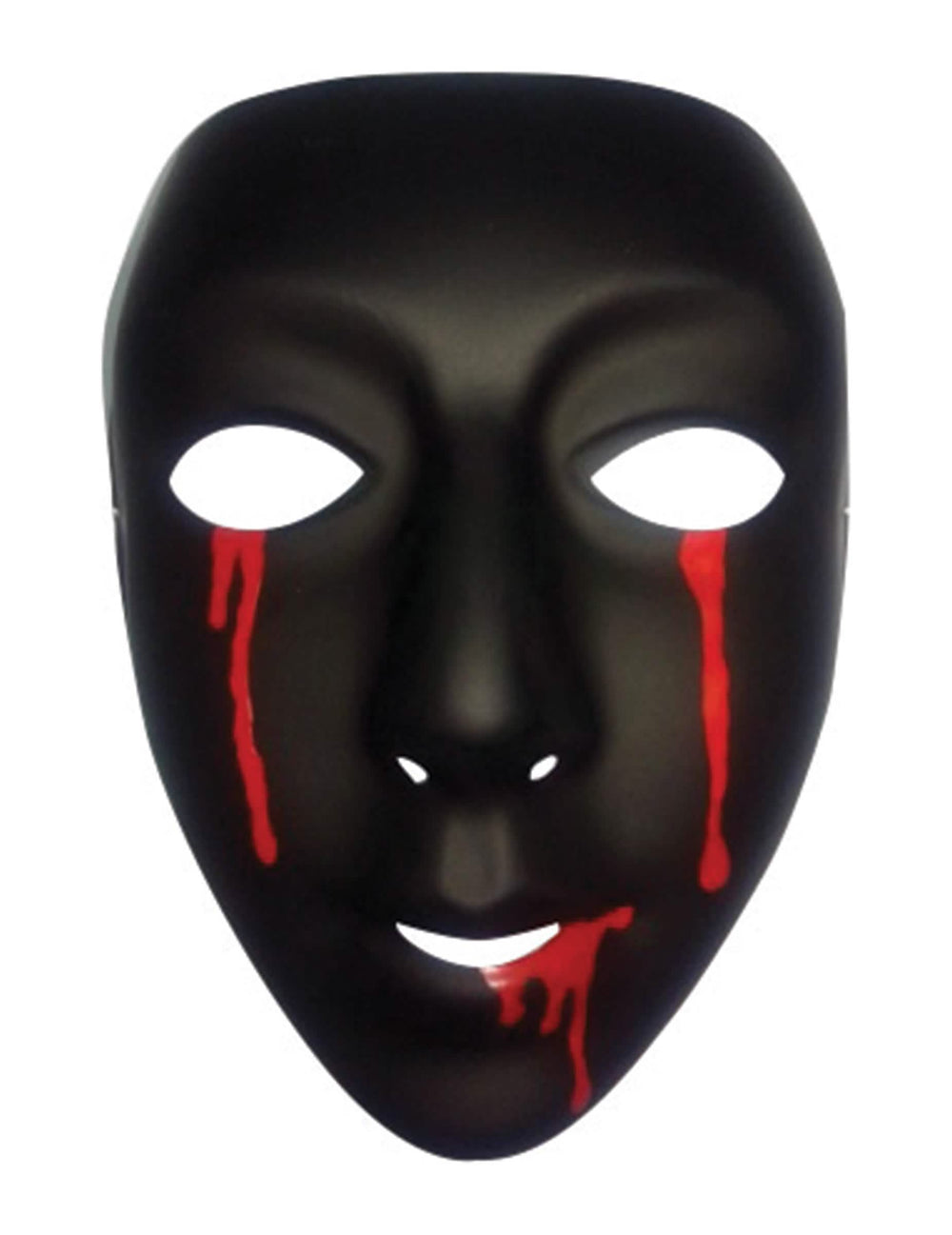 halloween női fekete maszk vérkönnyekkel